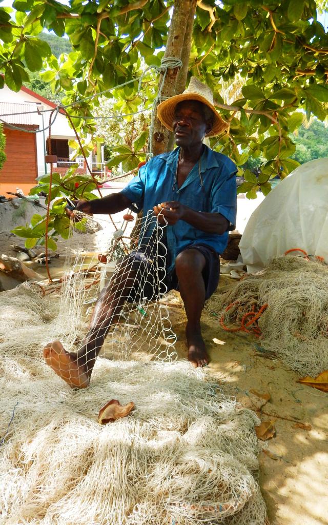 Pêcheur Antillais Filet Grande-Anse-d'Arlet Martinique