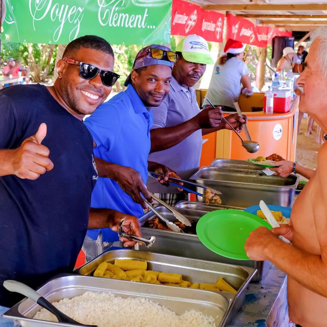 Team bebeche Lunch bikini beach Sainte-Anne Martinique