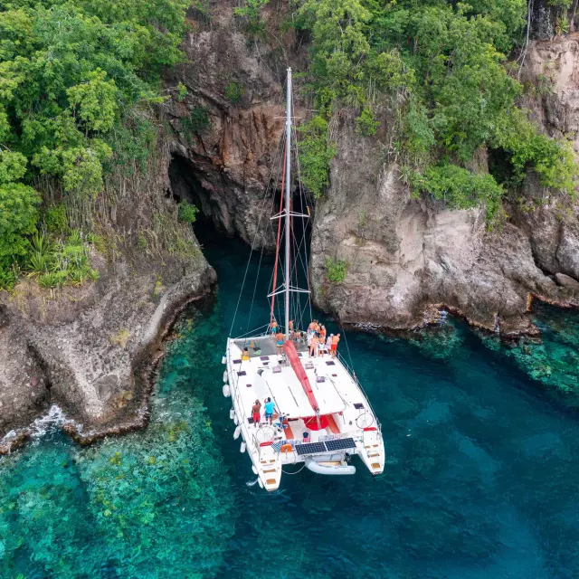 Grotte aux chauves-souris Catamaran Kokoumdo Trois-îlets Martinique