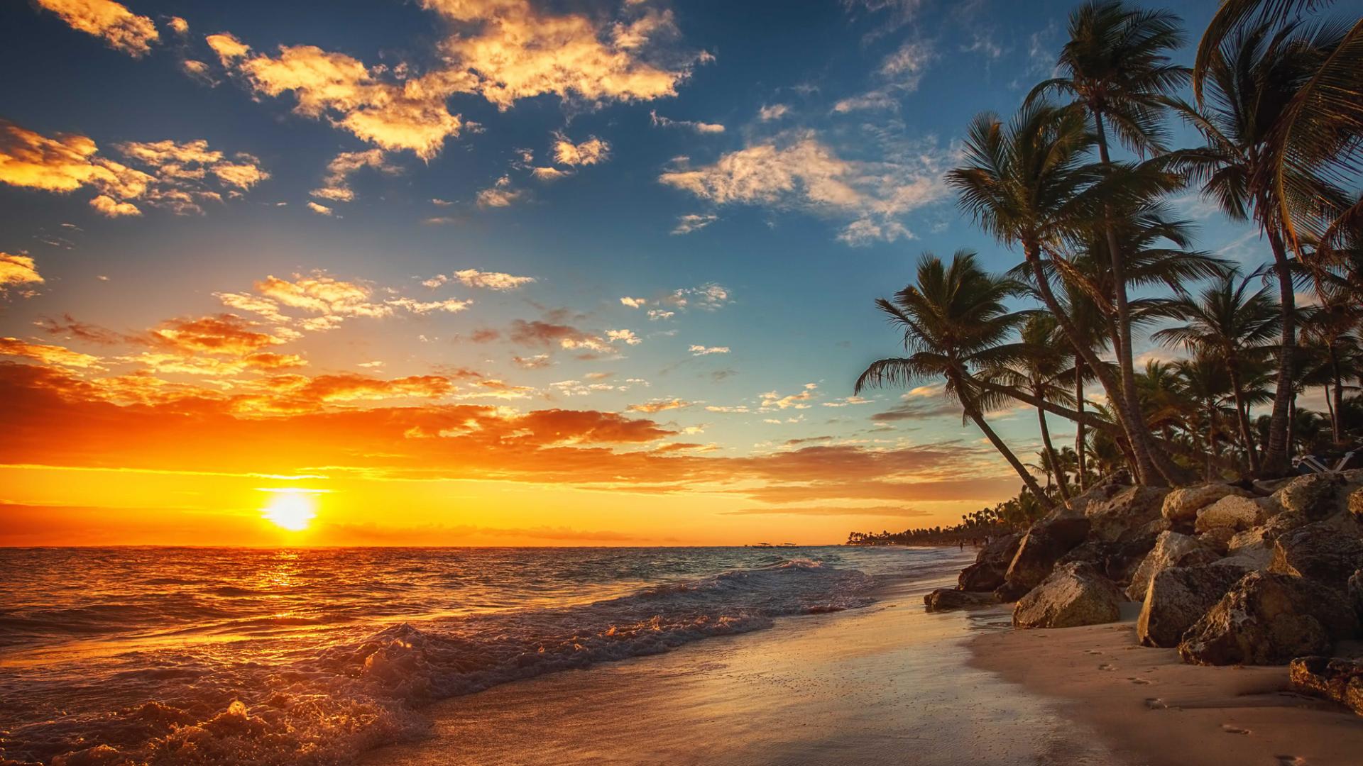 Couché de soleil Plage Martinique