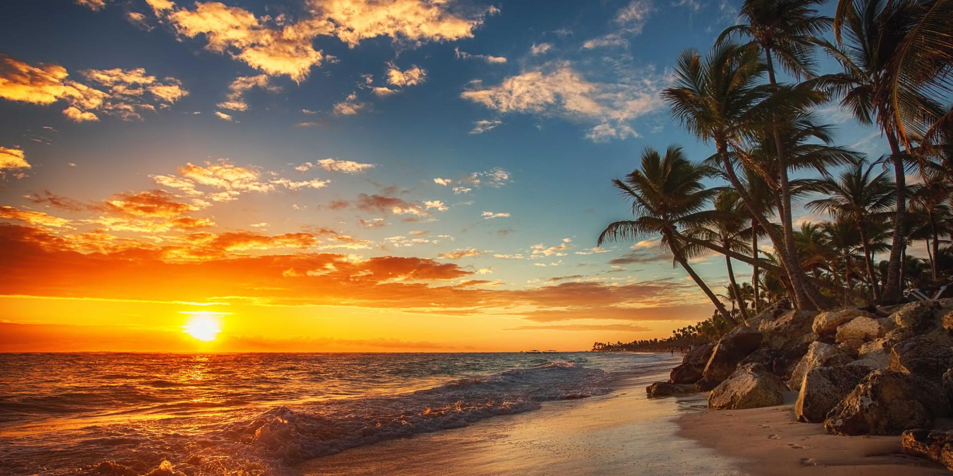 Couché de soleil Plage Martinique