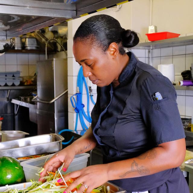 Julie Chef du restaurant Zanzibar Marin Martinique