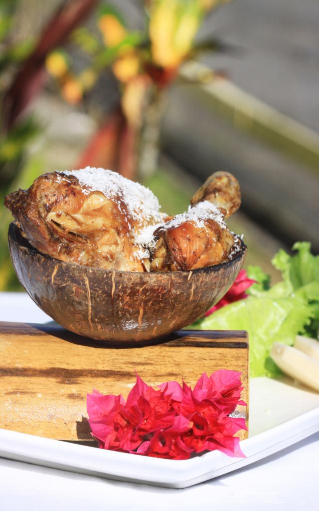 Coconut chicken Le Bambou Morne-rouge Martinique