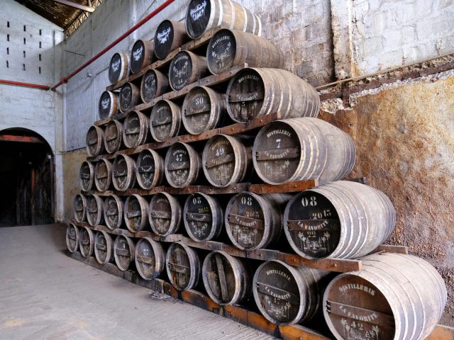 Rum barrel Distillery La Favorite Lamentin Martinique