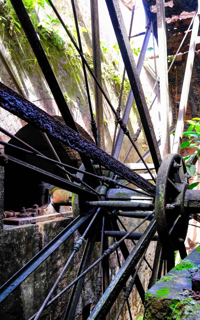 Roue à haube Distillerie HBS Habitation Beauséjour Grand rivière Martinique