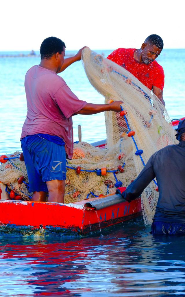 Pêche à la senne Filet Carbet Martinique