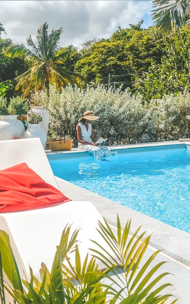 Piscine Chambre d'hôte La Villa Baobab Rouge Ysnay Lamentin Martinique